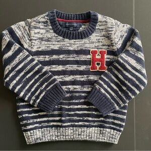 Tommy Hilfiger Men's Striped Crewneck Sweater - Navy, White, Red